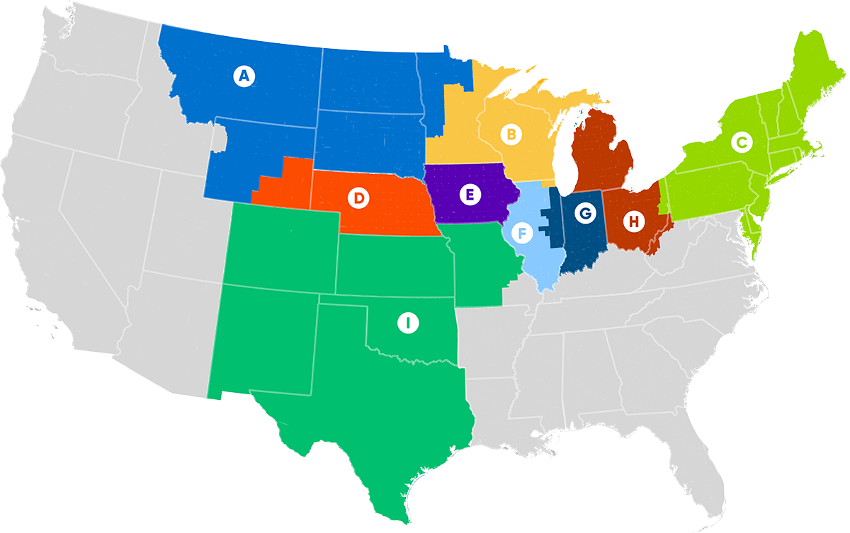 US map - Local Biological Products contacts